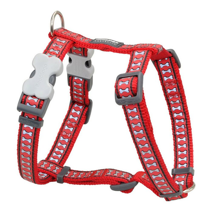 Harnais pour Chien Red Dingo Rouge Os Réfléchissant 30-48 cm Harnais pour Chien Red Dingo Rouge Os Réfléchissant 30-48 cm