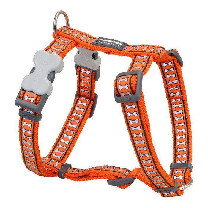 Harnais pour Chien Red Dingo Os Réfléchissant 46-76 cm Orange Harnais pour Chien Red Dingo Os Réfléchissant 46-76 cm Orange