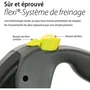 Flexi Laisse enrouleur pour chien Neon Giant GT3-210-S-NEO-12 - Sangle de 8 mètres, résistante jusqu'à 50 kg, système de freinage, boîtier néon jaune et noir