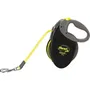 Flexi Laisse enrouleur pour chien Neon Giant GT3-210-S-NEO-12 - Sangle de 8 mètres, résistante jusqu'à 50 kg, système de freinage, boîtier néon jaune et noir