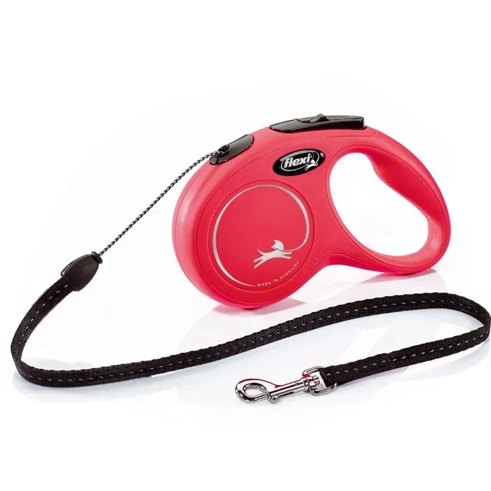 Flexi Laisse Rétractable CL10C5-251-R-20 Classic S Cordon 5 m Rouge pour Chiens jusqu'à 12 kg avec Sangle Réfléchissante et Freinage Confortable Flexi Laisse Rétractable CL10C5-251-R-20 Classic S Cordon 5 m Rouge pour Chiens jusqu'à 12 kg avec Sangle Réfléchissante et Freinage Confortable