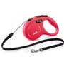 Flexi Laisse Rétractable CL10C5-251-R-20 Classic S Cordon 5 m Rouge pour Chiens jusqu'à 12 kg avec Sangle Réfléchissante et Freinage Confortable