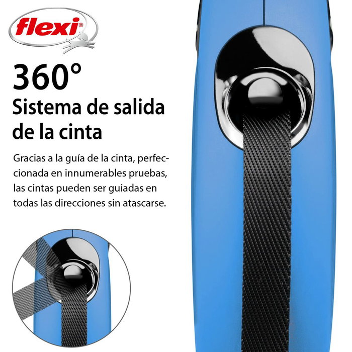 Flexi Laisse pour Chien NEW CLASSIC 5m Bleu Taille S