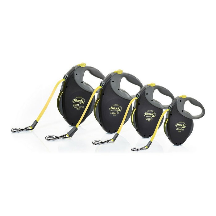 Flexi Laisse sangle Giant 8 m Taille M Noir et jaune fluo