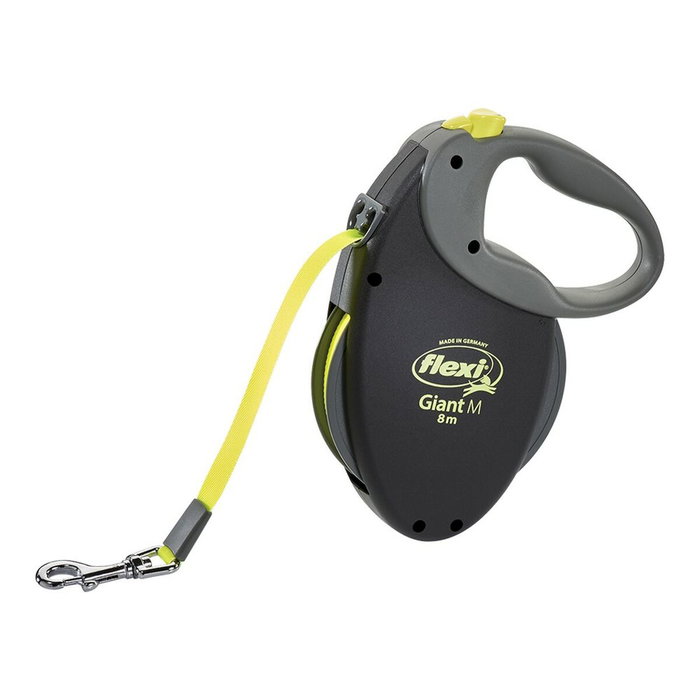 Flexi Laisse sangle Giant 8 m Taille M Noir et jaune fluo
