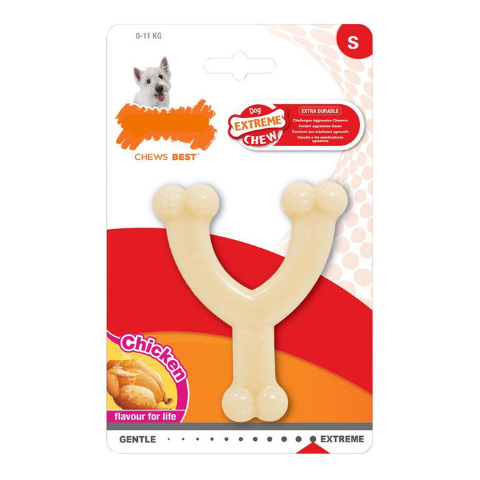 Jouet pour chien Nylabone Extreme Chew Wishbone Taille S Poulet Nylon Jouet pour chien Nylabone Extreme Chew Wishbone Taille S Poulet Nylon
