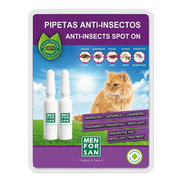 Répulsif d'insectes Menforsan herbal Chat Pipettes 2 Unités