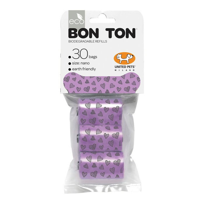 Sacs d'hygiène United Pets Bon Ton Nano Chien Violet (3 x 10 uds) Sacs d'hygiène United Pets Bon Ton Nano Chien Violet (3 x 10 uds)