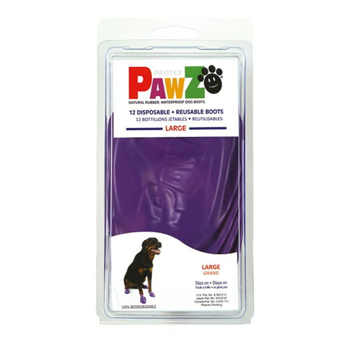 Bottes Pawz Chien 12 Unités Violet Taille L