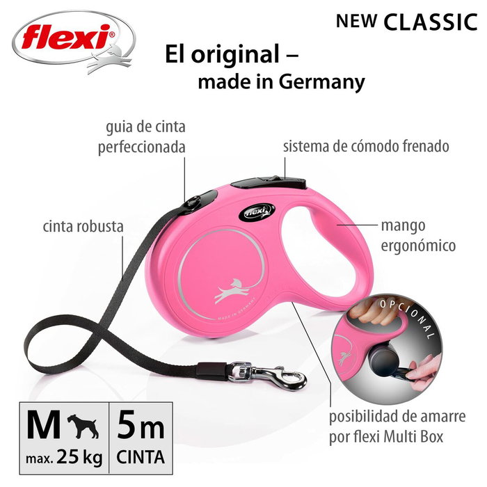 NAYECO VET NAYECO FLEXI CLASSIC M Rose 5m jusqu'à 25kg