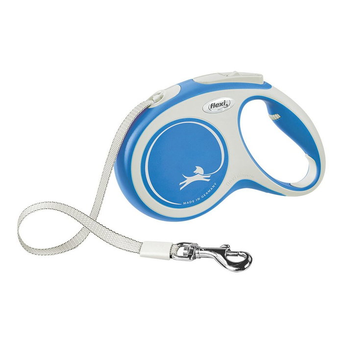 Kerbl Laisse-sangle Flexi NewConfort Taille M Bleu, 5 m, Max 25 kg