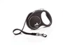 Flexi Black Design S Laisse sangle 5 m noir argent