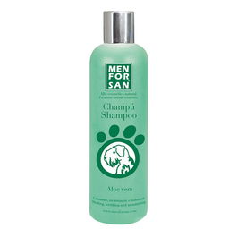 Men For San Champú Perro Aloe Vera 300 ml - Shampoing pour chiens à l'aloe vera, peau irritée, brillance et douceur