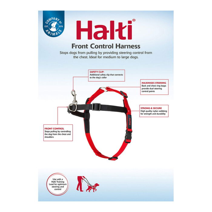 Harnais pour Chien Company of Animals Halti Noir/Rouge Taille M (58-86 cm) Harnais pour Chien Company of Animals Halti Noir/Rouge Taille M (58-86 cm)