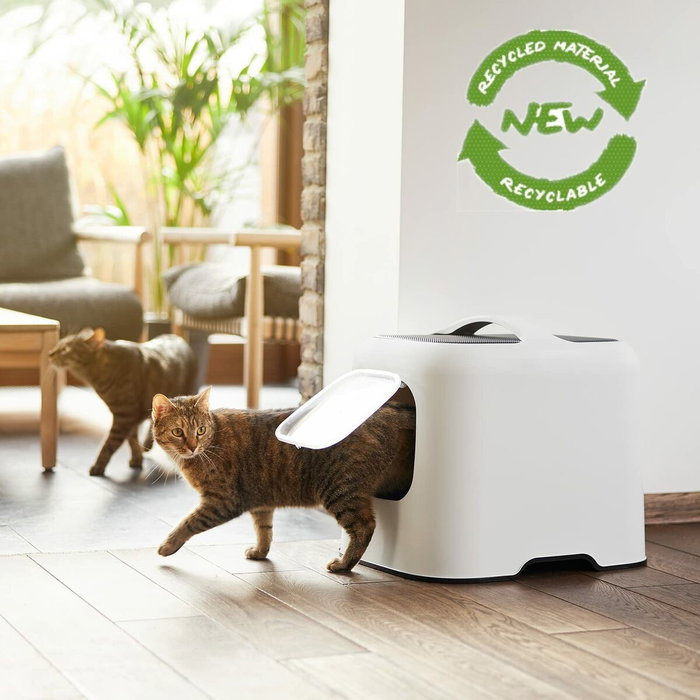 Rotho My Pet Biala Maison de toilette pour chat Blanc