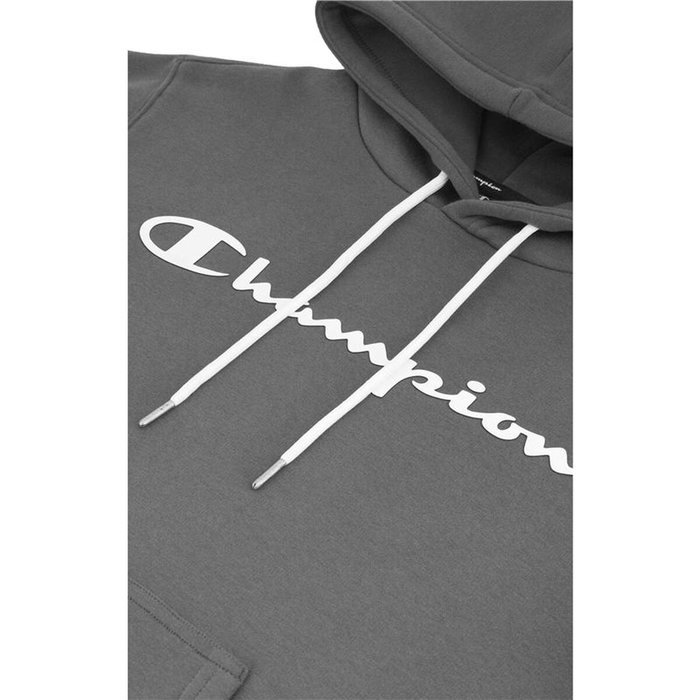 Sweat à capuche homme Champion Script Logo Print Gris clair 36