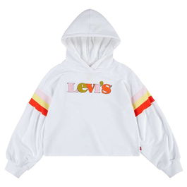 Sweat-shirt à capuche fille Levi's Full Sleeve High Rise Girl Blanc