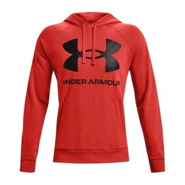 Sweat à capuche homme Under Armour Fleece Rival Rouge