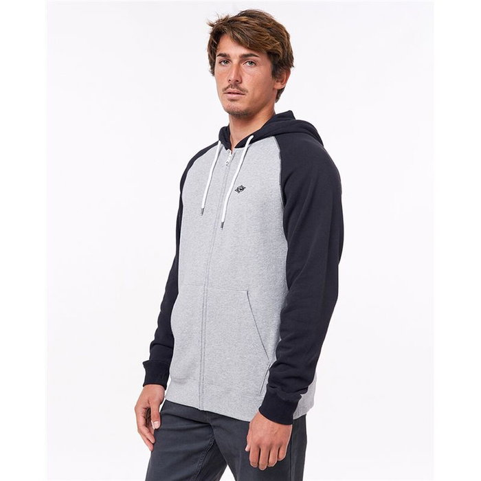Sweat à capuche homme Rip Curl Embroid Hooded Zip Thru Gris clair 37