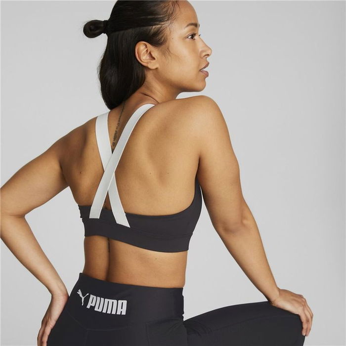 Soutien-gorge de Sport Puma Puma Mid Impact Puma Fit Noir