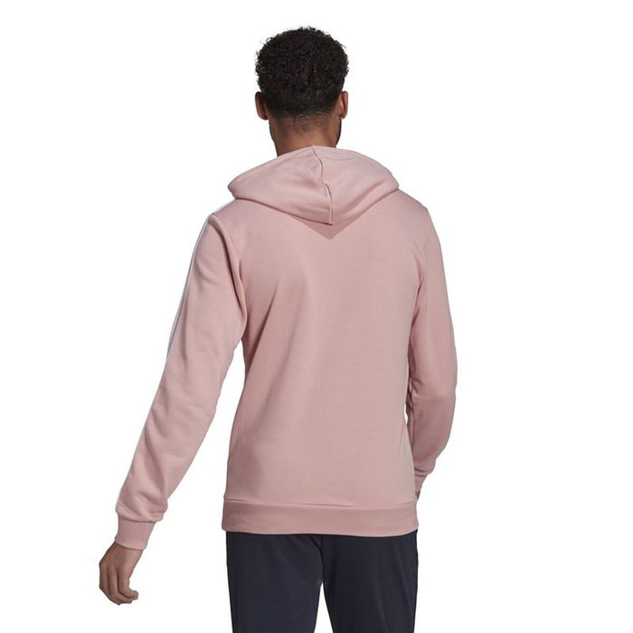 Sweat à capuche homme Adidas Essentials 3 Bandas Rose clair