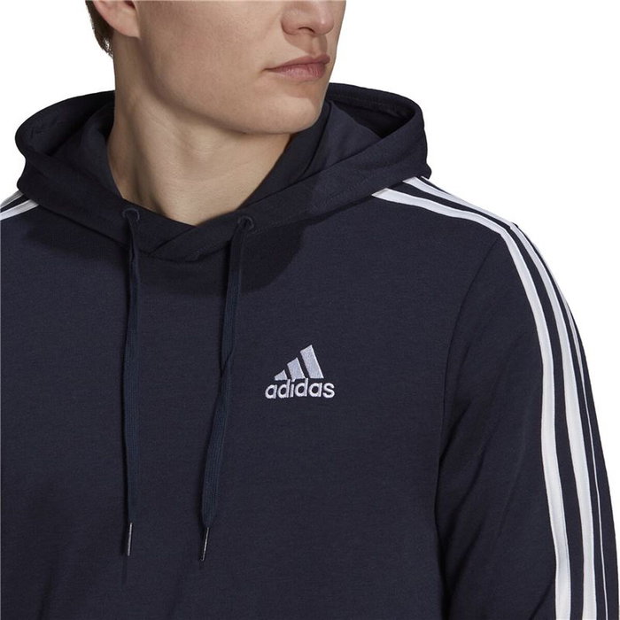 Sweat à capuche homme Adidas Essentials 3 Bandas Bleu foncé