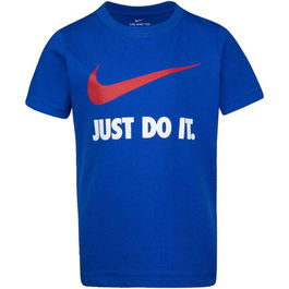 T shirt à manches courtes Enfant Nike Swoosh Bleu 12-13 ans