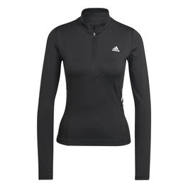 T-shirt à manches longues femme Adidas Hyperglam 1/4-Zip Noir 41
