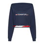 Sweat sans capuche femme Tommy Hilfiger Crop V Neck Bleu foncé