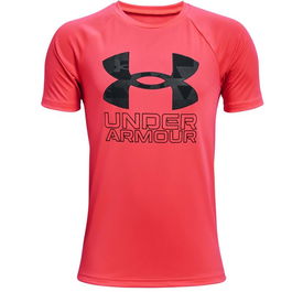 T shirt à manches courtes Enfant Under Armour Tech Hybrid Rouge 6 ans