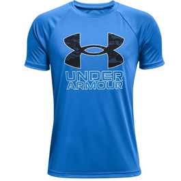 T shirt à manches courtes Enfant Under Armour Tech Hybrid Bleu 16 ans