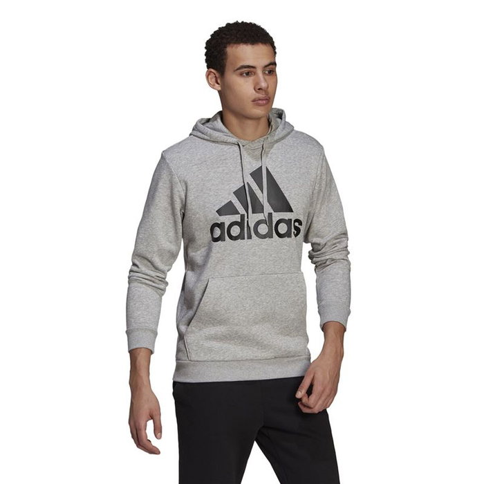 Sweat à capuche homme Adidas Essentials Fleece Big Logo Gris clair 37