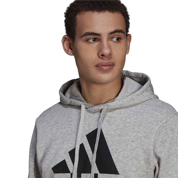 Sweat à capuche homme Adidas Essentials Fleece Big Logo Gris clair 37