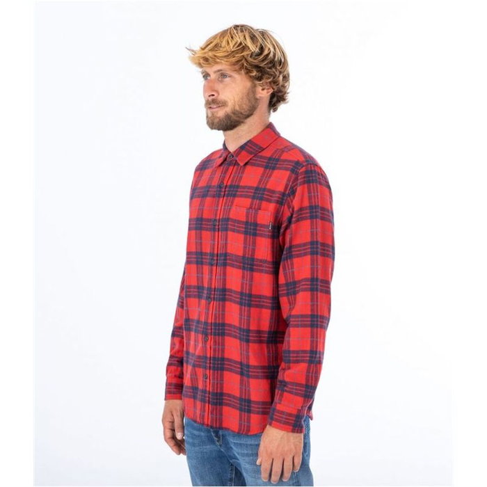 Chemise à manches longues homme Hurley Portland Organic Rouge carmin