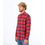 Chemise à manches longues homme Hurley Portland Organic Rouge carmin