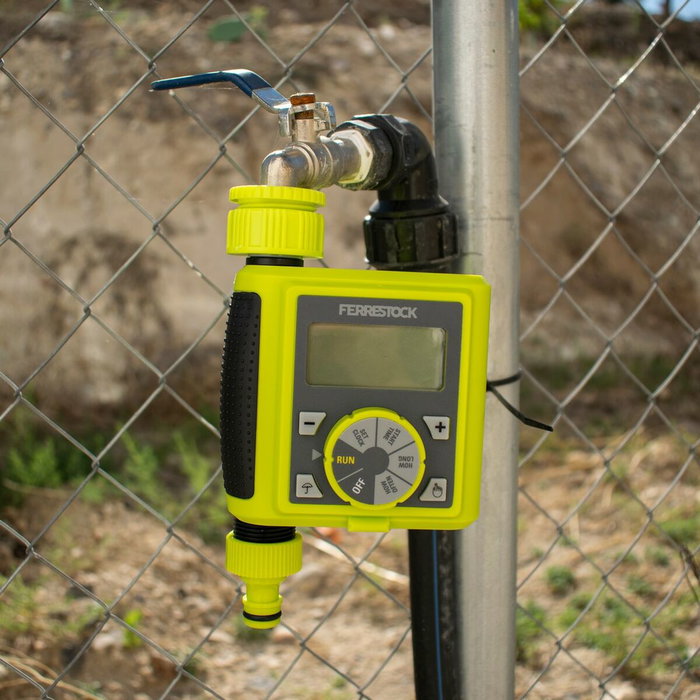 Programmateur d'arrosage Ferrestock Digital Jaune