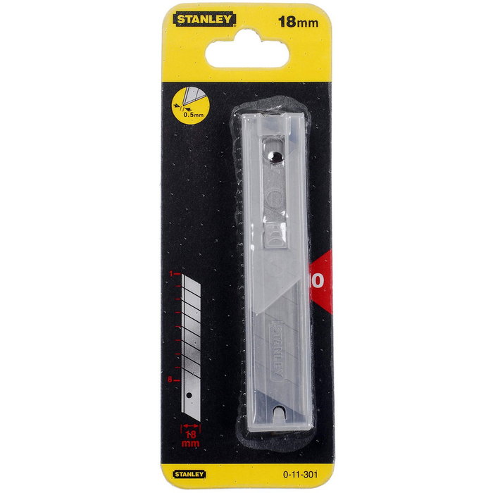 STANLEY Lot de 10 lames de rechange 18 mm pour cutter