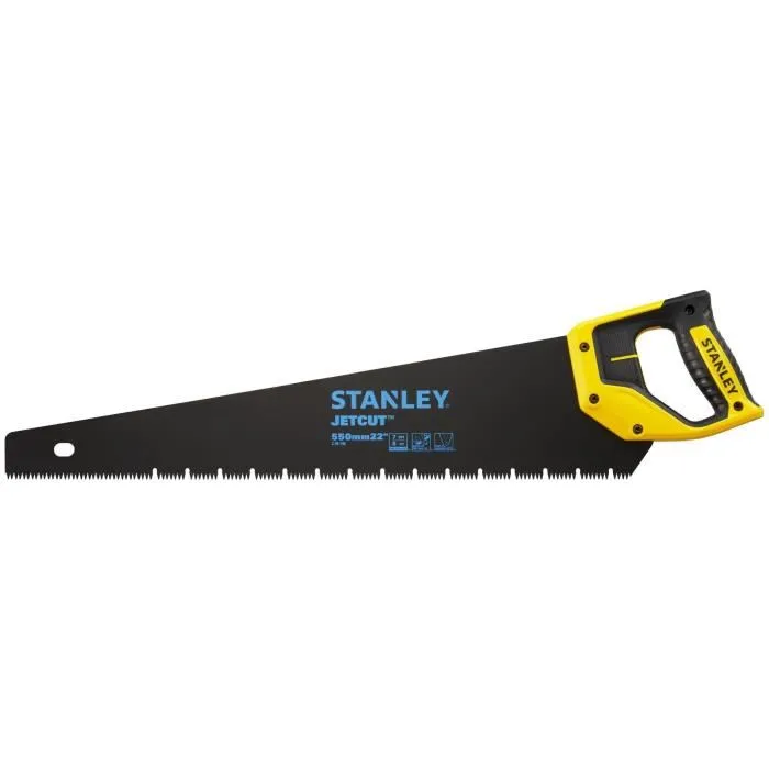 Stanley 2-20-149 Jetcut Scie égoïne 550 mm pour plâtre - Lame Armor, PTFE, 7 dents/pouce, C75S Stanley 2-20-149 Jetcut Scie égoïne 550 mm pour plâtre - Lame Armor, PTFE, 7 dents/pouce, C75S