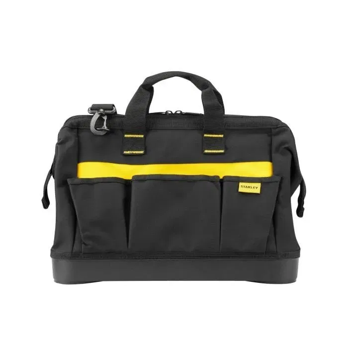 Stanley 1-96-183 Sac Porte-Outils 40 cm avec Sangle Bandoulière et Multi-Compartiments en Matière Durable 600D
