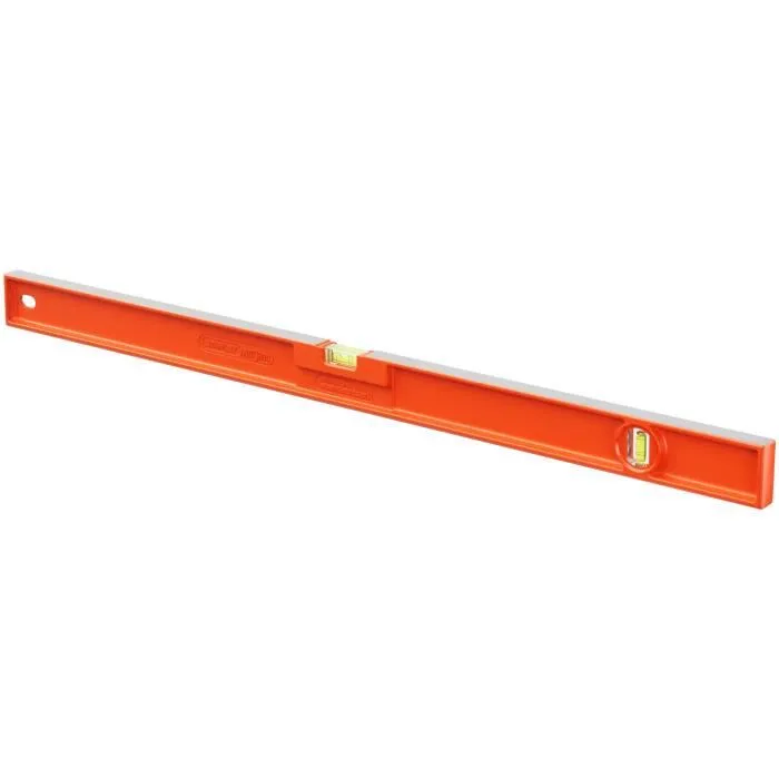 Stanley 1-42-254 Niveau rectangulaire professionnel en aluminium, 80 cm, fioles antichoc, précision ±1 mm/m