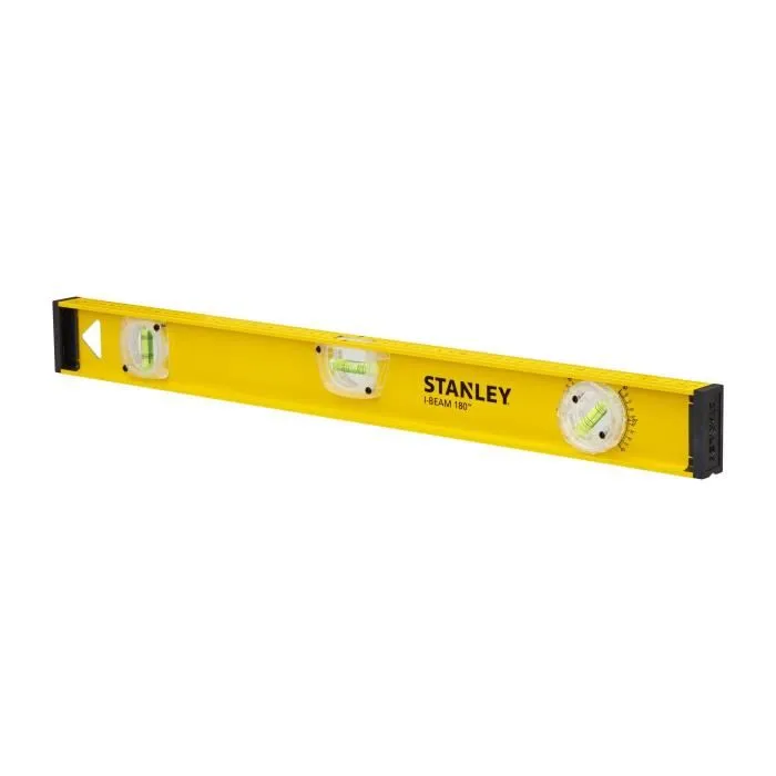 Stanley 1-42-920 Niveau Profilé I-Beam 180 en Aluminium, 60 cm avec Précision +/-1,5mm/m et 3 Fioles Réversibles Stanley 1-42-920 Niveau Profilé I-Beam 180 en Aluminium, 60 cm avec Précision +/-1,5mm/m et 3 Fioles Réversibles