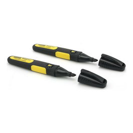 STANLEY 0-47-314 - Marqueur professionnel FatMax, pointe biseautée noire, 2 unités