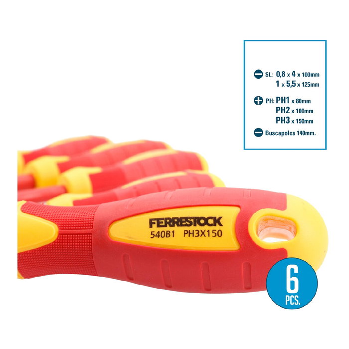 Jeu de tournevis Ferrestock (6 pcs) Jeu de tournevis Ferrestock (6 pcs)