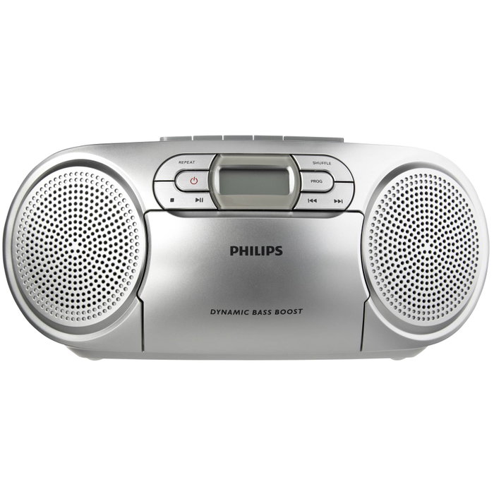 Philips AZ127/12 Soundmachine avec Dynamic Bass Boost, Argent Philips AZ127/12 Soundmachine avec Dynamic Bass Boost, Argent