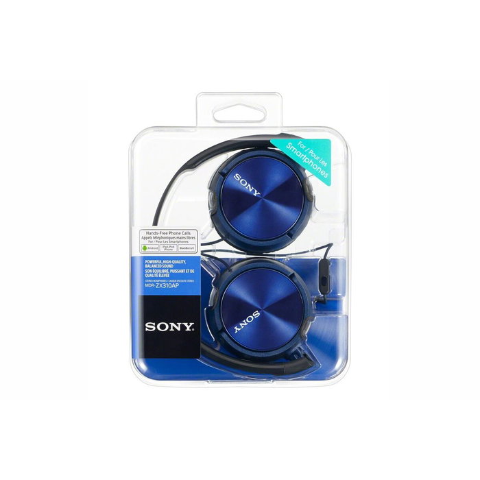 Casque audio Sony MDR-ZX310AP Bleu Bleu foncé Casque audio Sony MDR-ZX310AP Bleu Bleu foncé