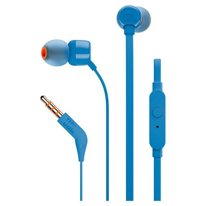Casques avec Microphone JBL T110 Bleu Casques avec Microphone JBL T110 Bleu