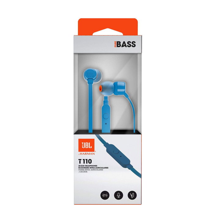 Casques avec Microphone JBL T110 Bleu Casques avec Microphone JBL T110 Bleu