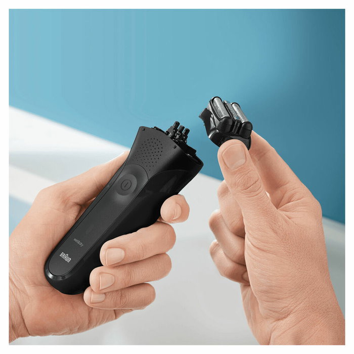 Braun 163305 - Rasoir électrique Series 3 300s Noir - Tondeuse intégrée et fonction de nettoyage pour une barbe précise et confortable