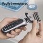 Braun 73S KP - Cassette de tête de rasoir pour Series 7 (73S) - Argent - Tête de rechange originale pour rasoir électrique Braun Series 7 nouvelle génération