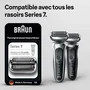 Braun 73S KP - Cassette de tête de rasoir pour Series 7 (73S) - Argent - Tête de rechange originale pour rasoir électrique Braun Series 7 nouvelle génération